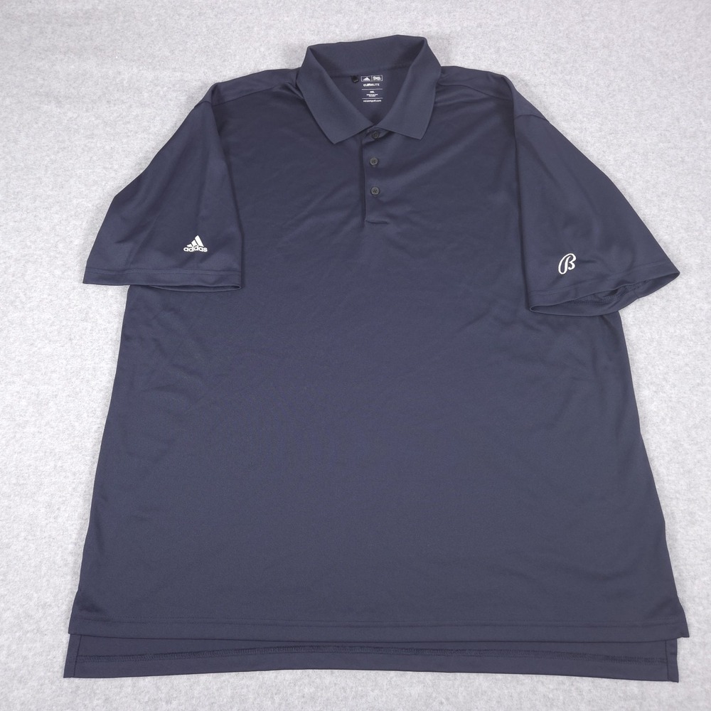 Adidas Climalite Mens Size 3XL Navy Blue Golf Polo Shirt Ballys Logo